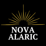 Black Gold and White Nova Alaric Logo